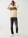 CONTRAST PANEL LOGO HOODIE