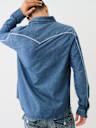 WESTERN CHAMBRAY FLATLOCK SHIRT