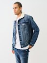  SHERPA COLLAR DENIM TRUCKER JACKET