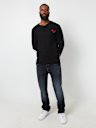LOGO LONG SLEEVE RIBBED HENLEY TEE