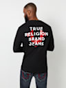 LOGO LONG SLEEVE RIBBED HENLEY TEE
