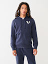 METALLIC CITY BUDDHA ZIP HOODIE
