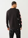 REPEATED HORSESHOE LONG SLEEVE TEE