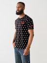 FLOCKED HORSESHOE LOGO PRINT TEE