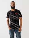 FLOCKED HORSESHOE LOGO PRINT TEE