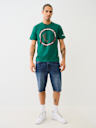 CRYSTAL HORSESHOE LOGO TEE