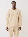 DEBOSSED LOGO RAW TRIM SWEATSHIRT