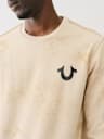 DEBOSSED LOGO RAW TRIM SWEATSHIRT