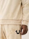 DEBOSSED LOGO RAW TRIM SWEATSHIRT