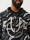 ALLOVER WAVY LOGO ZIP HOODIE