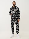 ALLOVER WAVY LOGO ZIP HOODIE