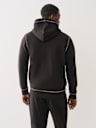 EMBOSSED TRIPLE STITCH ZIP HOODIE
