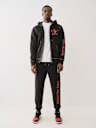 EMBOSSED TRIPLE STITCH ZIP HOODIE