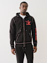 EMBOSSED TRIPLE STITCH ZIP HOODIE