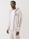 EMBOSSED TRIPLE STITCH ZIP HOODIE