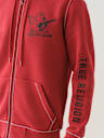 SUDADERA CON CAPUCHA, CIERRE Y COSTURA TRIPLE EN RELIEVE