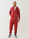 SUDADERA CON CAPUCHA, CIERRE Y COSTURA TRIPLE EN RELIEVE