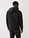 METALLIC LOGO TAPE TRIM ZIP HOODIE