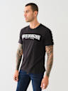 CAMISETA RIBETEADA CON CINTA Y LOGOTIPO ARQUEADO