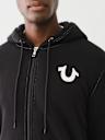 SHERPA PUFF PRINT LOGO ZIP HOODIE