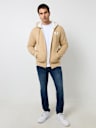 SHERPA PUFF PRINT LOGO ZIP HOODIE