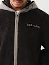CONTRAST SHERPA HOODED JACKET