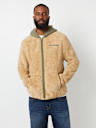CONTRAST SHERPA HOODED JACKET