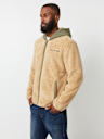 CONTRAST SHERPA HOODED JACKET