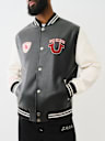 TRUE LOGO PATCH VARSITY JACKET