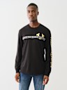 METALLIC TAPING LONG SLEEVE TEE