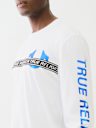 METALLIC TAPING LONG SLEEVE TEE