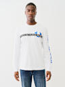 METALLIC TAPING LONG SLEEVE TEE