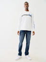 METALLIC TAPING LONG SLEEVE TEE