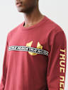 METALLIC TAPING LONG SLEEVE TEE