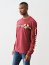METALLIC TAPING LONG SLEEVE TEE