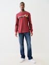 METALLIC TAPING LONG SLEEVE TEE