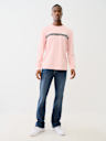 METALLIC TAPING LONG SLEEVE TEE