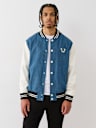 BUDDHA DENIM VARSITY JACKET