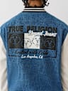 BUDDHA DENIM VARSITY JACKET