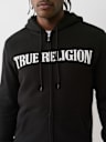 SUDADERA CON CAPUCHA, CIERRE Y LOGOTIPO ESTAMPADO EN RELIEVE