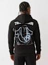 SUDADERA CON CAPUCHA, CIERRE Y LOGOTIPO ESTAMPADO EN RELIEVE