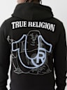 SUDADERA CON CAPUCHA, CIERRE Y LOGOTIPO ESTAMPADO EN RELIEVE
