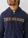 PUFF PRINT LOGO ZIP HOODIE