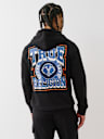 STUDDED RETRO LOGO ZIP HOODIE