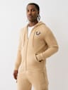STUDDED RETRO LOGO ZIP HOODIE