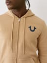 STUDDED RETRO LOGO ZIP HOODIE