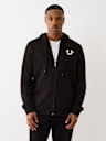 METALLIC BUDDHA ZIP HOODIE