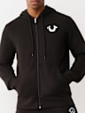 METALLIC BUDDHA ZIP HOODIE