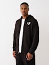 METALLIC BUDDHA ZIP HOODIE