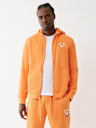 METALLIC BUDDHA ZIP HOODIE